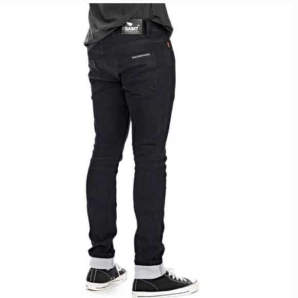 SA1NT Unbreakable Stretch Model 2005 Slim Dark Indigo Jeans 42x38 - Picture 1 of 15